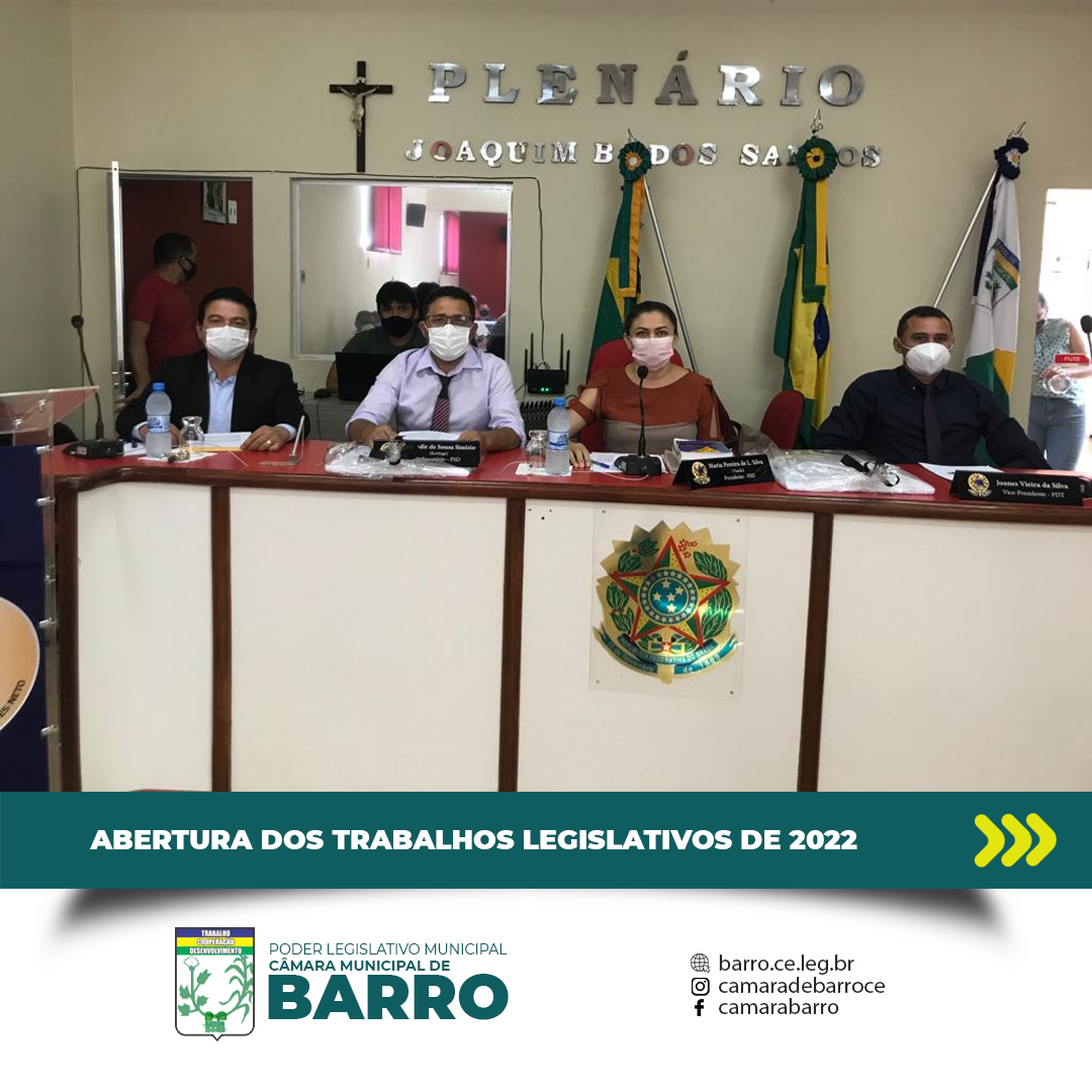 Câmara Municipal de Barro inicia os trabalhos legislativos do ano de 2022